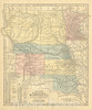 Map : United States, West and Middle West 1860, Kansas, Nebraska, Minnesota, Indian Territory, Dakota, Colorado, Antique Vintage Reproduction