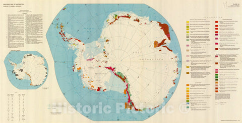 Map : Antarctic map folio series Geologic Map of Antarctica , Antarctic map folio series , Antique Vintage Reproduction