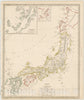 Map : Japan 1835, Empire of Japan , Antique Vintage Reproduction