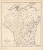 Map : Wisconsin 1855, Map of the State of Wisconsin shewing [sic] the location of the ancient works , Antique Vintage Reproduction