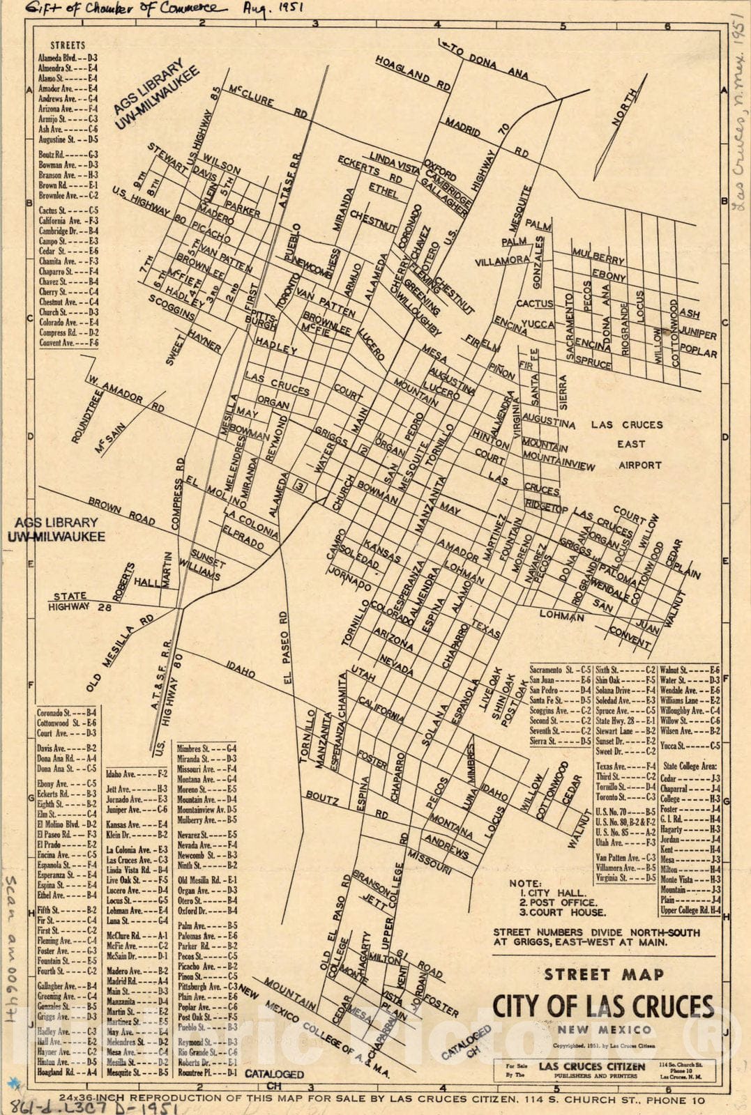 Las Cruces New Mexico Map
