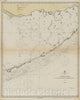 Map : Gulf Coast, Florida 1921, United States - Gulf Coast, Florida : Florida Keys, Alligator Reef to Sombrero Bay , Antique Vintage Reproduction