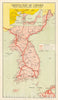 Map : Korea 1928, Sketch map of Chosen : railway connection between Japan and China, Antique Vintage Reproduction