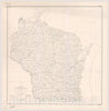 Map : Wisconsin 1968, State of Wisconsin: Base map. Compiled in 1966, Antique Vintage Reproduction