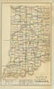 Map : Indiana 1866, A diagram of the state of Indiana , Antique Vintage Reproduction
