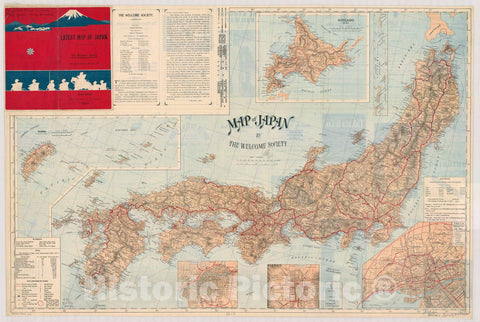 Map : Japan 1906, Map of Japan , Antique Vintage Reproduction