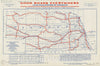 Map : Nebraska 1916, National highways preliminary map of the state of Nebraska : showing three thousand miles of national highways, Antique Vintage Reproduction