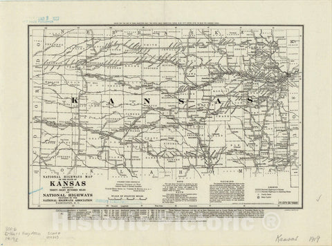 Map : Kansas 1919, National highways map of the state of Kansas : showing thirty-eight hundred miles of national highways