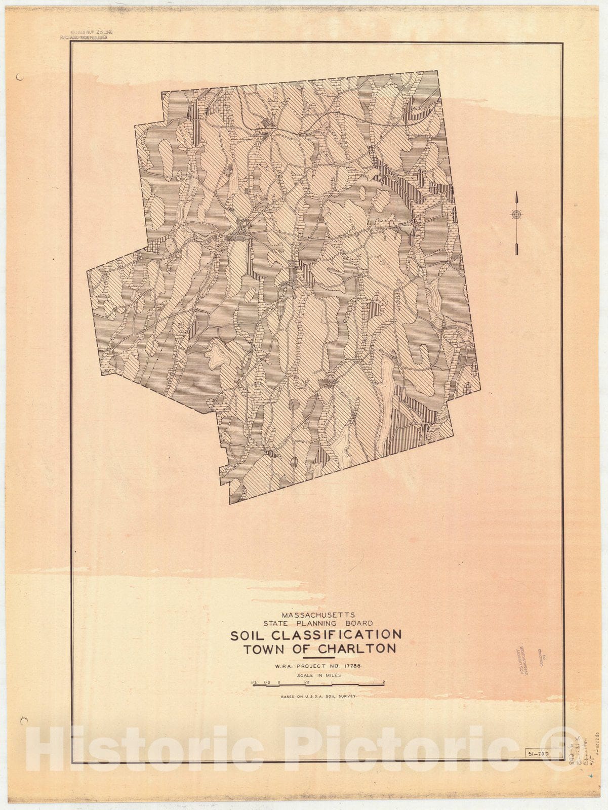 Map : Charlton, Massachusetts 1939 2, Town of Charlton , Antique Vintage Reproduction