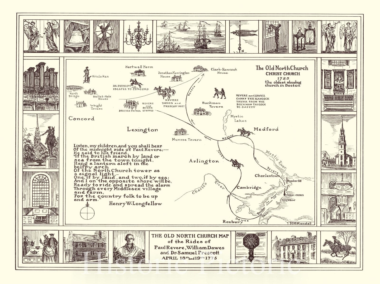 paul reveres ride map