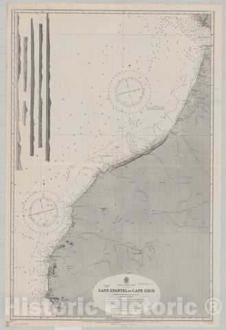 Map : Africa, west coast 1913, Africa, west coast, Cape Spartel to Cape Ghir , Antique Vintage Reproduction