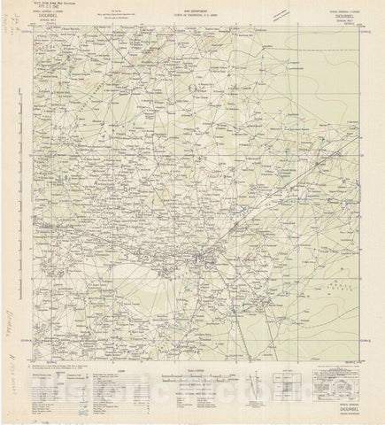 Map : Diourbel, Senegal 1942, Africa, Senegal 1:125000 Diourbel, Senegal Belt , Antique Vintage Reproduction