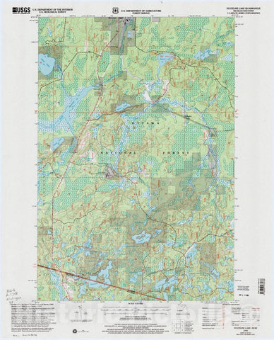 Map : Stateline Lake, Michigan 1999, Stateline Lake, MI-WI , Antique Vintage Reproduction