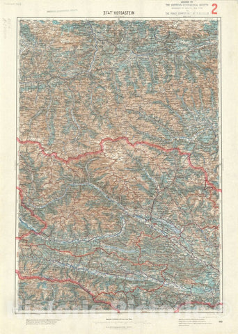 Map : Hofgastein, Austria 1917 2, Generalkarte von Mitteleuropa, Antique Vintage Reproduction
