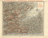 Map : Kalkalpen, Austria 1910, Schi-Routenkarte der Niederosterr.-Steirischen Kalklpen, Antique Vintage Reproduction