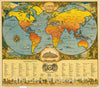 Map : World map 1928, McCormick's map of the world : standard of quality the whole world over , Antique Vintage Reproduction