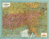 Map : Austrian Alps 1916, Karte der osterreichischen Alpenlander , Antique Vintage Reproduction