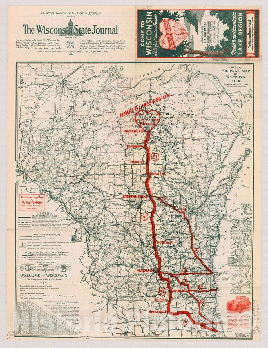 Official Wisconsin Map With Cities