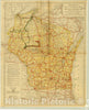 Map : Wisconsin 1918 1, Official map of the state trunk highway system of Wisconsin , Antique Vintage Reproduction