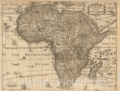 Map : Africa 1666, Africae descriptio nova impensis , Antique Vintage Reproduction