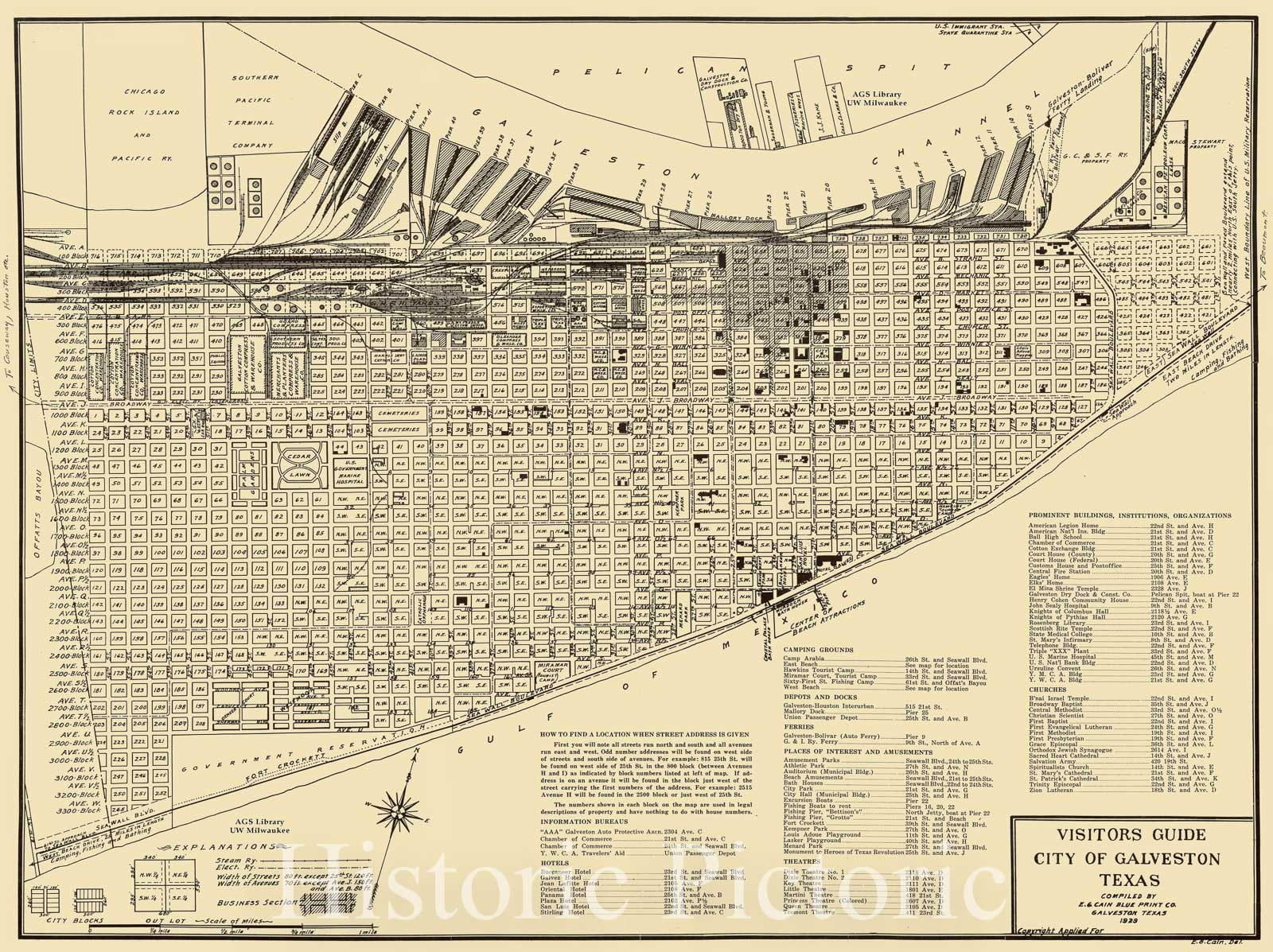 Maps Of Cities Galveston Tx