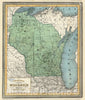 Map : Wisconsin 1854, A new map of the State of Wisconsin , Antique Vintage Reproduction