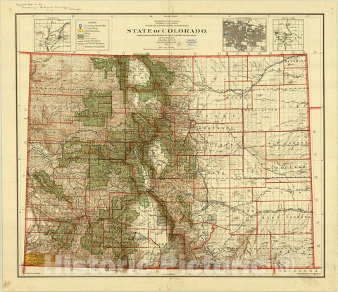 Map : Colorado 1905, State of Colorado : compiled from the official records of the General Land Office and other sources under the direction of Frank Bond