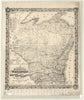 Historic Map : Wisconsin 1857, Colton's township map of the state of Wisconsin : showing the Milwaukee, Watertown & Madison R.R. and its connections , Antique Vintage Reproduction