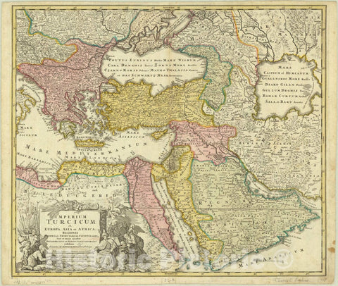 Map : Asia and Africa 1737, Antique Vintage Reproduction