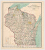 Map : Wisconsin 1912, State of Wisconsin [map] , Antique Vintage Reproduction