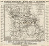 Historic Map : Missouri 1921 3, National highways map of the state of Missouri : showing forty-three hundred miles of national highways