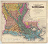 Historic Map : Louisiana 1882, The Louisiana State University topographical map of Louisiana : showing the characteristic features of the surface of the state in symbols and colors