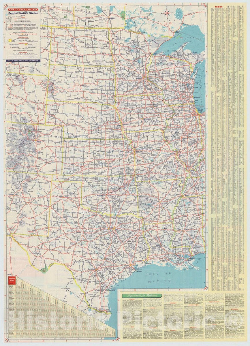 Map : United States 1955 2, Central and western United States and adja ...
