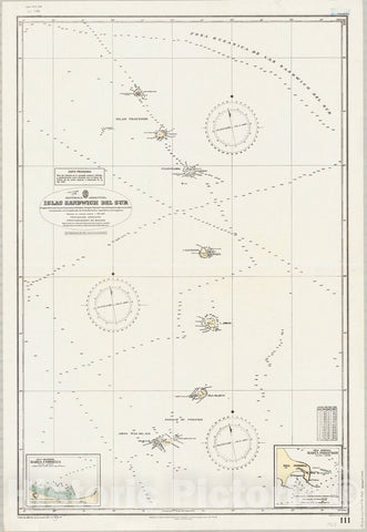 Map : South Sandwich Islands 1963, Republica Argentina, Islas Sandwich del Sur , Antique Vintage Reproduction