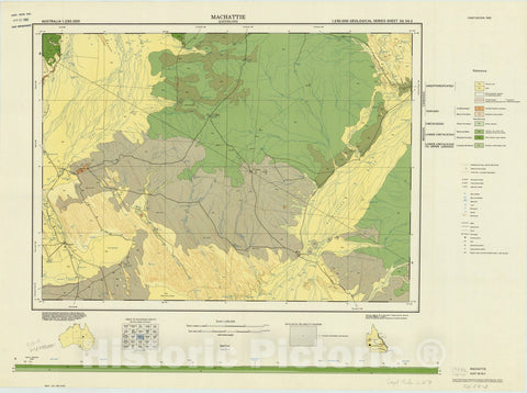 Map : Machattie, Queensland 1965, Australia 1:250,000 Machattie, Queensland , Antique Vintage Reproduction