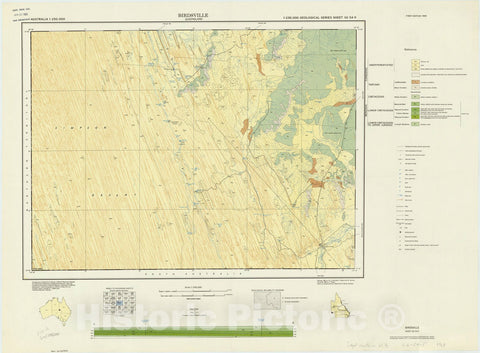Map : Birdsville, Queensland 1965, Australia 1:250,000 Birdsville, Queensland , Antique Vintage Reproduction