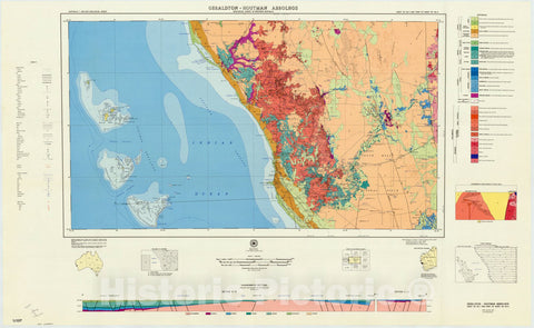 Map : Geraldton-Houtman Abrolhos, Western Australia 1971, Australia 1:250,000 geological series, Geraldton-Houtman Abrolhos, Geological Survey of Western Australia