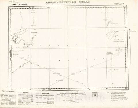 Map : Anglo-Egyptian Sudan sheet 44-E 1942, Africa 1:250,000, Anglo-Egyptian Sudan sheet 44-E , Antique Vintage Reproduction