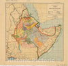 Map : Ethiopia 1907, Schizzo Dimostrativo della situazione politica nell'Affrica Orientale , Antique Vintage Reproduction