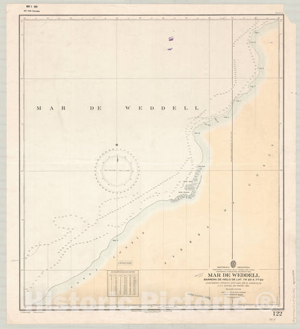 Map : Tierra del Fuego 1957, Repu?blica Argentina, Territorio Nacional de la Tierra del Fuego, Antique Vintage Reproduction
