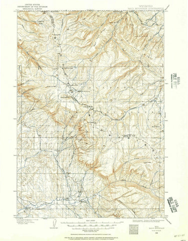1898 Bald Mountain, WY - Wyoming - USGS Topographic Map