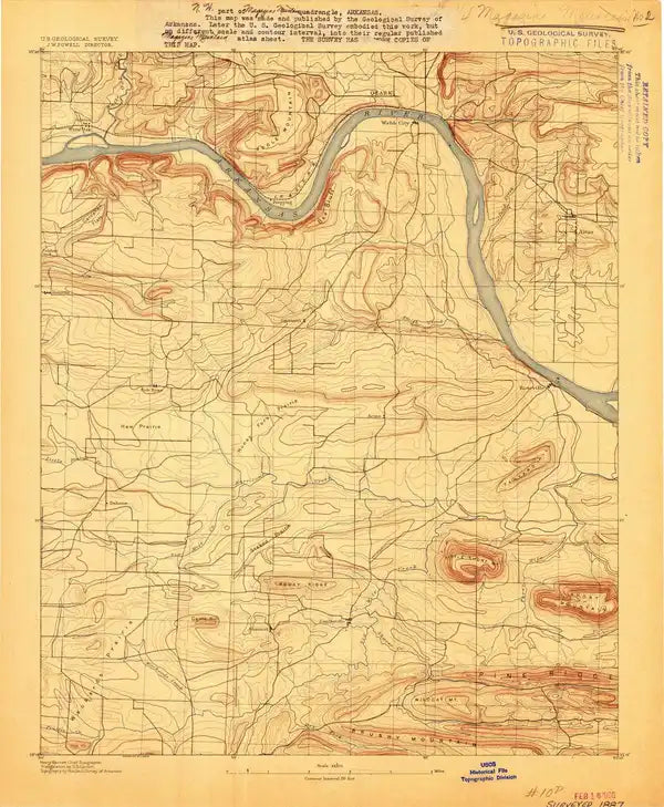 1887 Magazine Mountain #2, AR - Arkansas - USGS Topographic Map