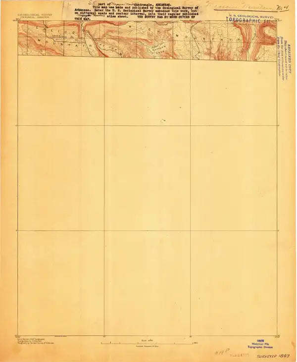 1887 Magazine Mountain #4, AR - Arkansas - USGS Topographic Map