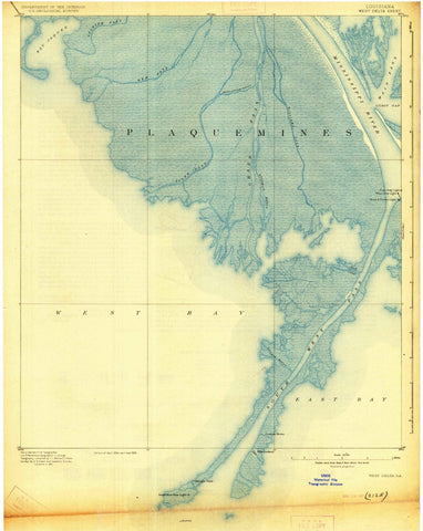 1893 Westelta, LA - Louisiana - USGS Topographic Map