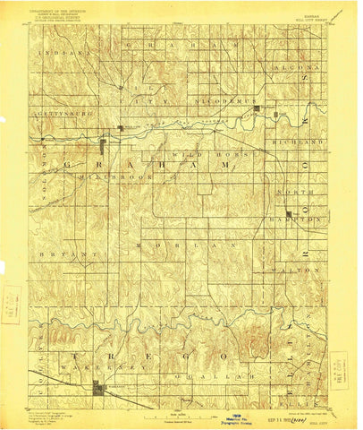 1893 Hill City, KS - Kansas - USGS Topographic Map