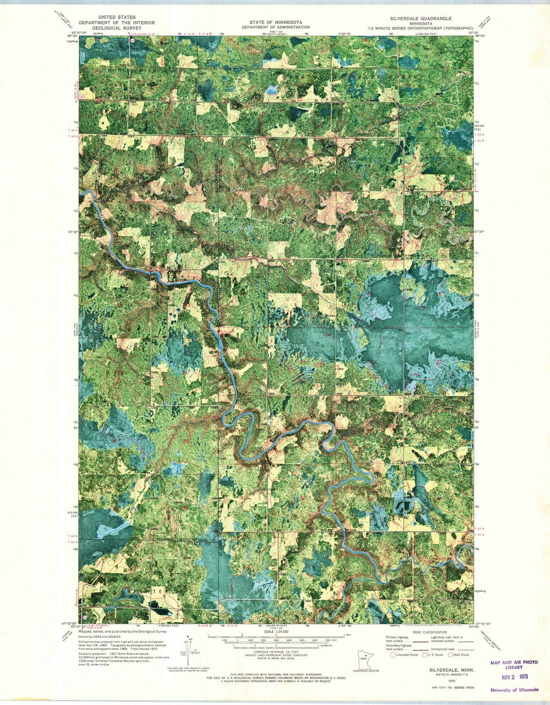 1970 Silverdale, MN - Minnesota - USGS Topographic Map