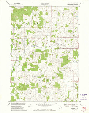 1972 Albertville, WI - Wisconsin - USGS Topographic Map