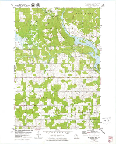 1978 Alexander Lake, WI - Wisconsin - USGS Topographic Map
