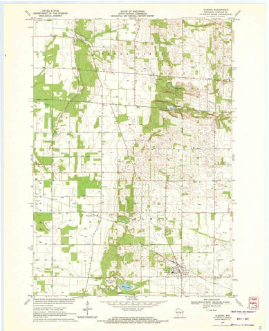 1969 Almond, WI - Wisconsin - USGS Topographic Map