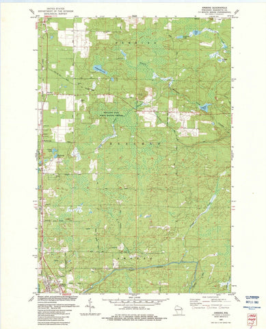 1982 Amberg, WI - Wisconsin - USGS Topographic Map